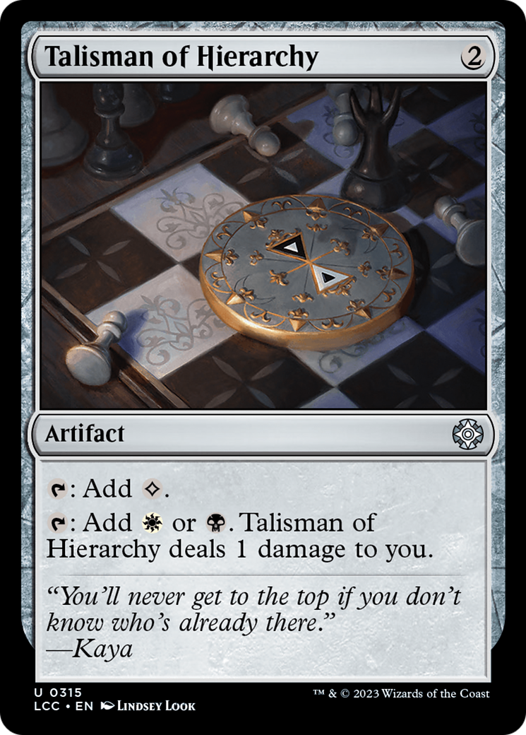 Image of Talisman of Hierarchy [The Lost Caverns of Ixalan Commander]