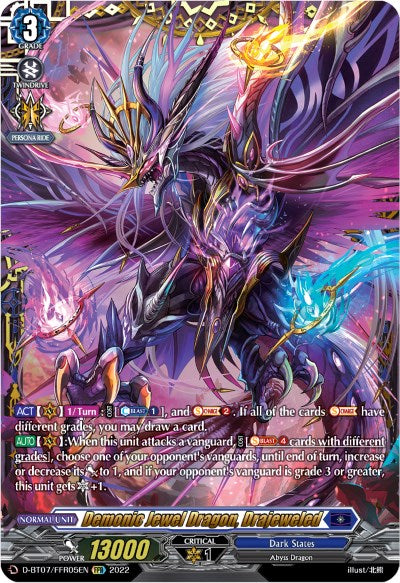 Image of Demonic Jewel Dragon, Drajeweled (FFR) (D-BT07/FFR05EN) [Raging Flames Against Emerald Storm]