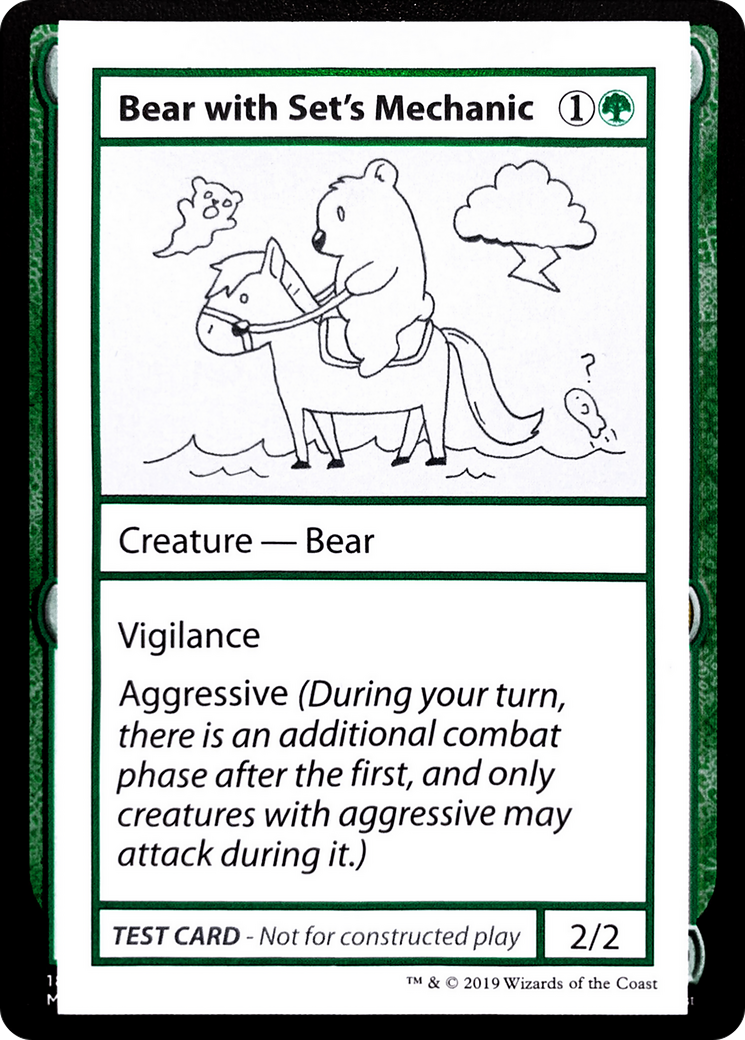 Image of Bear with Set's Mechanic (2021 Edition) [Mystery Booster Playtest Cards]