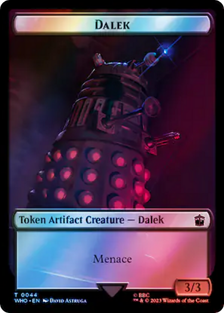 Image of Dalek // Mark of the Rani Double-Sided Token (Surge Foil) [Doctor Who Tokens]