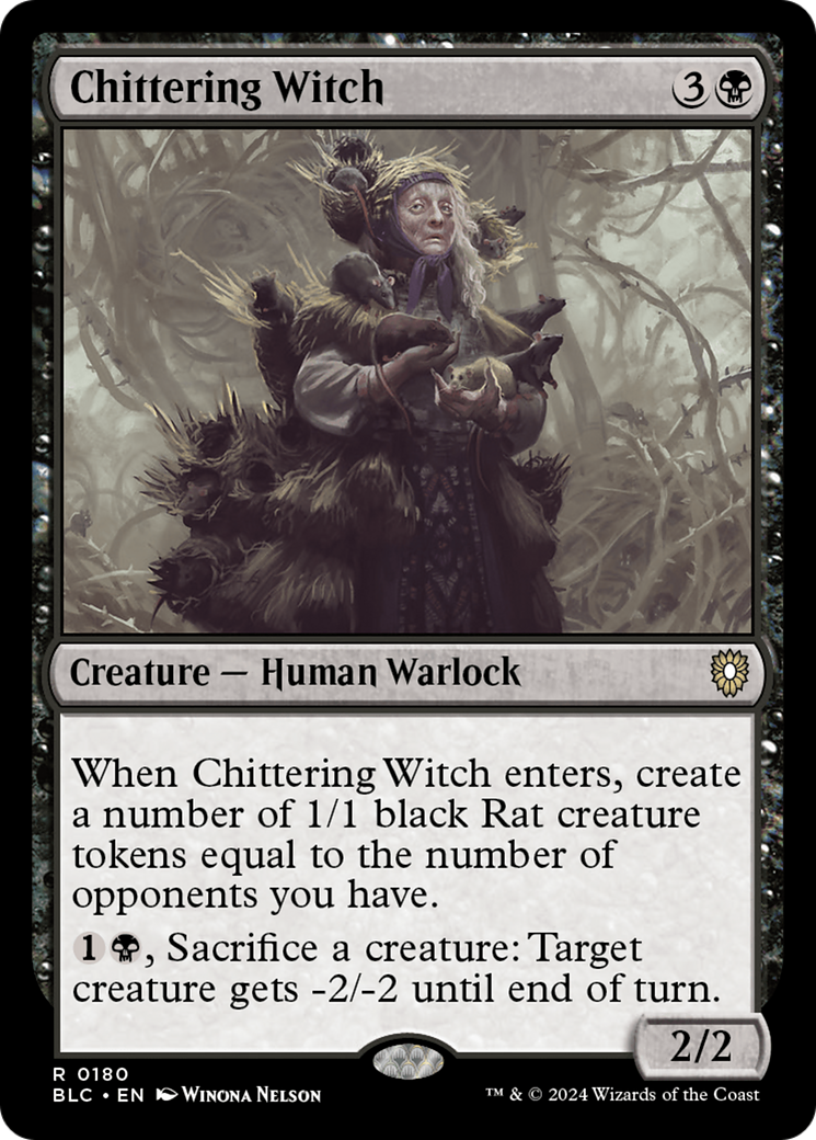 Image of Chittering Witch [Bloomburrow Commander]