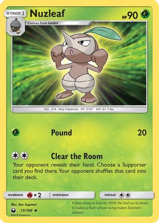 Image of Nuzleaf (13/168) [Sun & Moon: Celestial Storm]