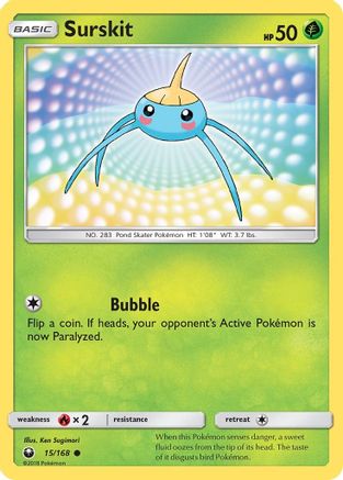 Image of Surskit (15/168) [Sun & Moon: Celestial Storm]
