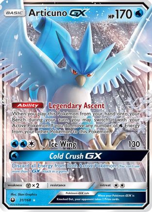 Image of Articuno GX (31/168) [Sun & Moon: Celestial Storm]
