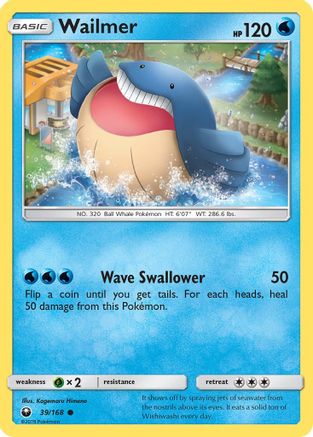 Image of Wailmer (39/168) [Sun & Moon: Celestial Storm]