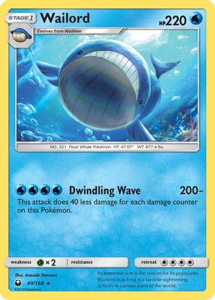 Image of Wailord (40/168) [Sun & Moon: Celestial Storm]