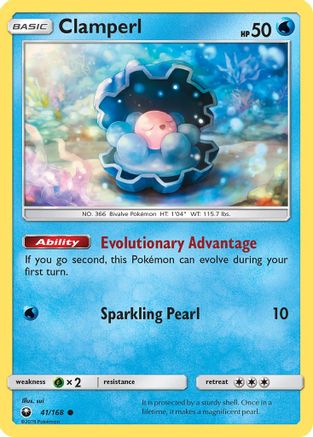 Image of Clamperl (41/168) [Sun & Moon: Celestial Storm]
