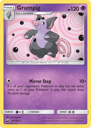 Image of Grumpig (60/168) [Sun & Moon: Celestial Storm]