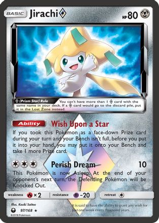 Image of Jirachi (97/168) (Prism Star) [Sun & Moon: Celestial Storm]