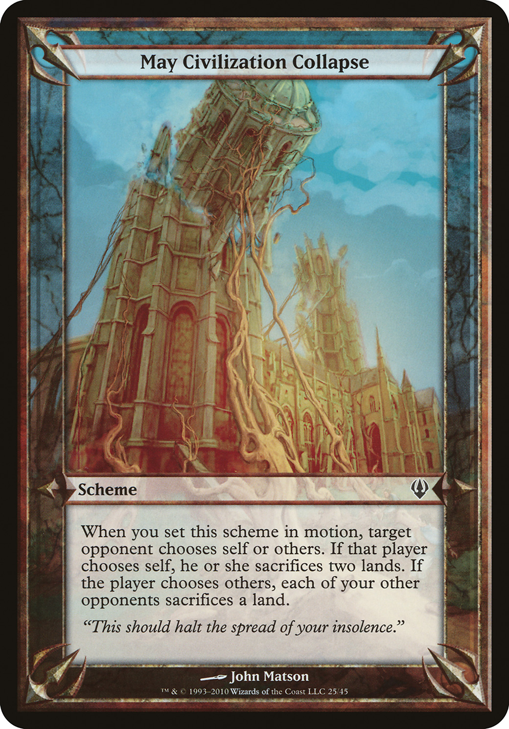 Image of May Civilization Collapse (Schemes) [Archenemy Schemes]