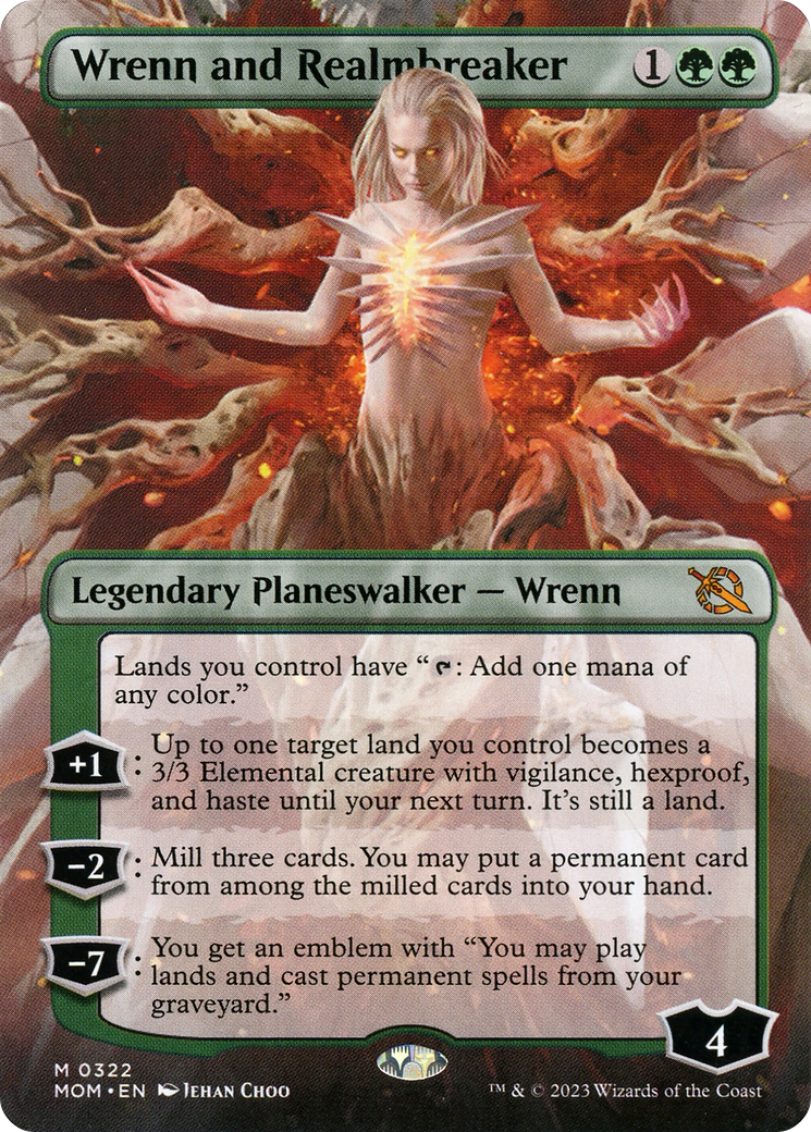 Image of Wrenn and Realmbreaker (Borderless Alternate Art) [March of the Machine]