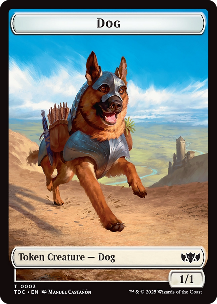 Image of Dog // Goblin Double-Sided Token [Tarkir: Dragonstorm Commander Tokens]