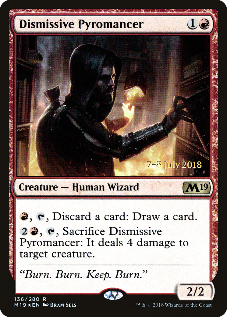Image of Dismissive Pyromancer [Core Set 2019 Prerelease Promos]