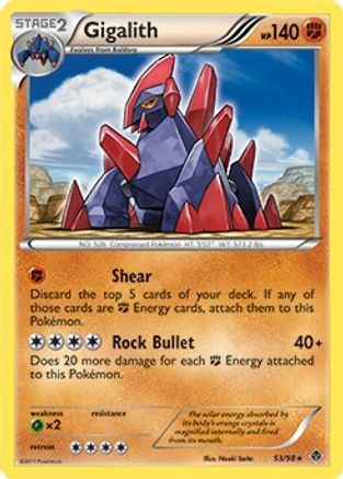 Image of Gigalith (53/98) (Cracked Ice Holo) (Blister Exclusive) [Black & White: Emerging Powers]