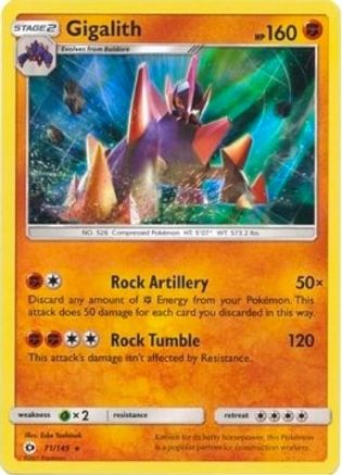 Image of Gigalith (71/149) (Cosmos Holo) (Blister Exclusive) [Sun & Moon: Base Set]