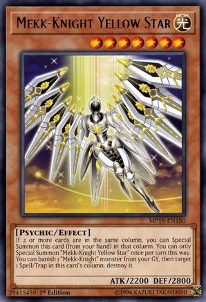 Image of Mekk-Knight Yellow Star [MP18-EN180] Rare