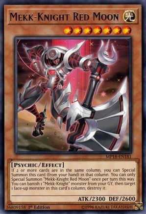 Image of Mekk-Knight Red Moon [MP18-EN181] Rare