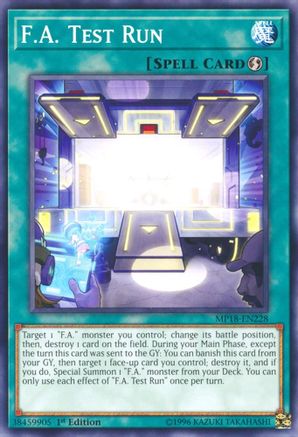 Image of F.A. Test Run [MP18-EN228] Common