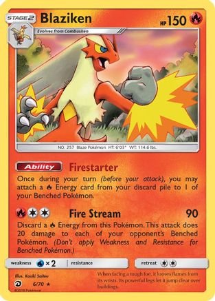 Image of Blaziken (6/70) [Sun & Moon: Dragon Majesty]
