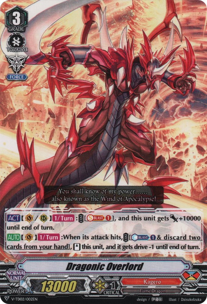 Image of Dragonic Overlord (V-TD02/002EN) [Toshiki Kai]