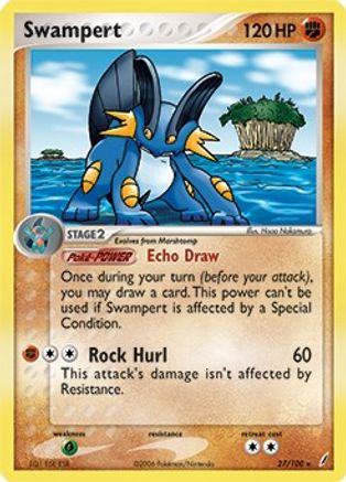 Image of Swampert (27/100) (Theme Deck Exclusive) [EX: Crystal Guardians]