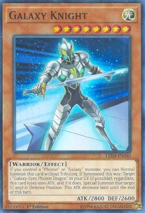 Image of Galaxy Knight [LED3-EN040] Super Rare