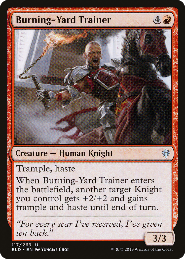 Image of Burning-Yard Trainer [Throne of Eldraine]