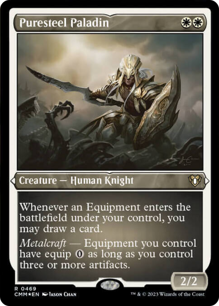 Image of Puresteel Paladin (Foil Etched) [Commander Masters]