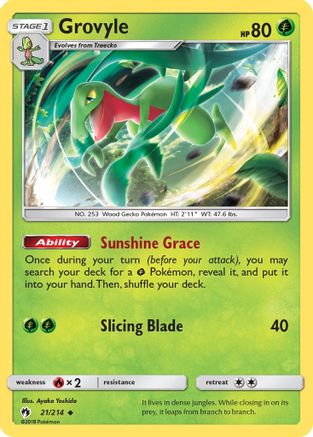 Image of Grovyle (21/214) [Sun & Moon: Lost Thunder]