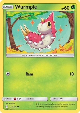 Image of Wurmple (23/214) [Sun & Moon: Lost Thunder]