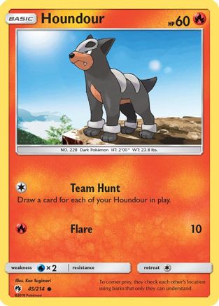 Image of Houndour (45/214) [Sun & Moon: Lost Thunder]