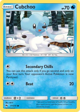 Image of Cubchoo (61/214) [Sun & Moon: Lost Thunder]