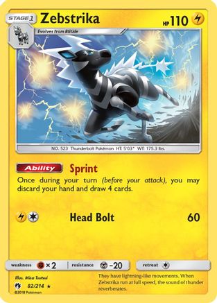 Image of Zebstrika (82/214) [Sun & Moon: Lost Thunder]