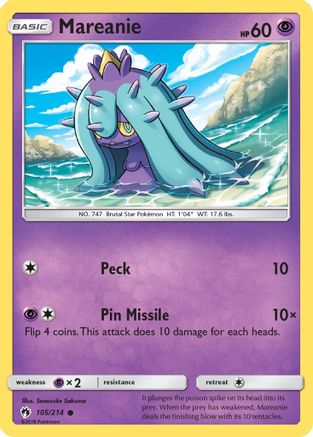 Image of Mareanie (105/214) [Sun & Moon: Lost Thunder]