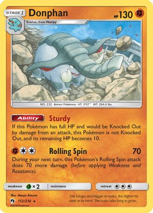 Image of Donphan (112/214) [Sun & Moon: Lost Thunder]