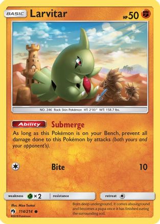 Image of Larvitar (114/214) [Sun & Moon: Lost Thunder]