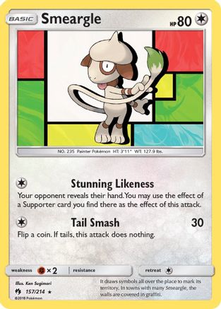 Image of Smeargle (157/214) [Sun & Moon: Lost Thunder]