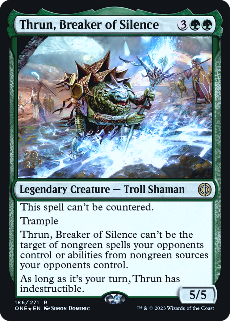 Image of Thrun, Breaker of Silence [Phyrexia: All Will Be One Prerelease Promos]