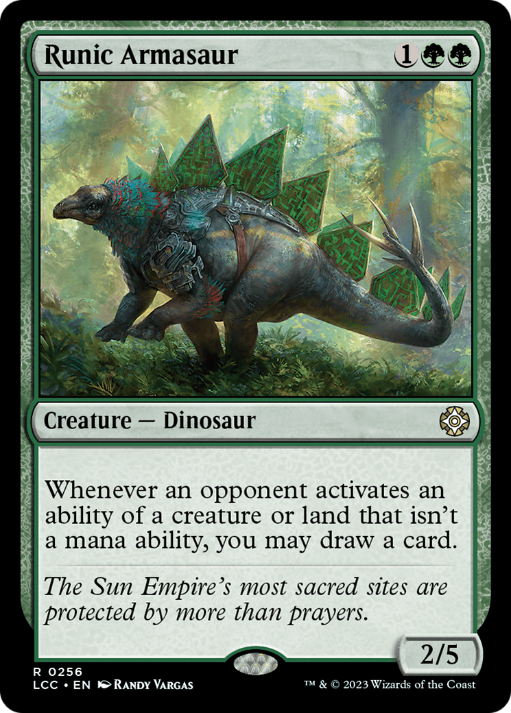 Image of Runic Armasaur [The Lost Caverns of Ixalan Commander]