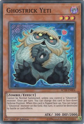 Image of Ghostrick Yeti [AC18-EN004] Super Rare