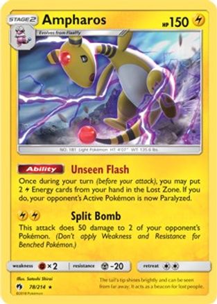 Image of Ampharos (78/214) (Theme Deck Exclusive) [Sun & Moon: Lost Thunder]