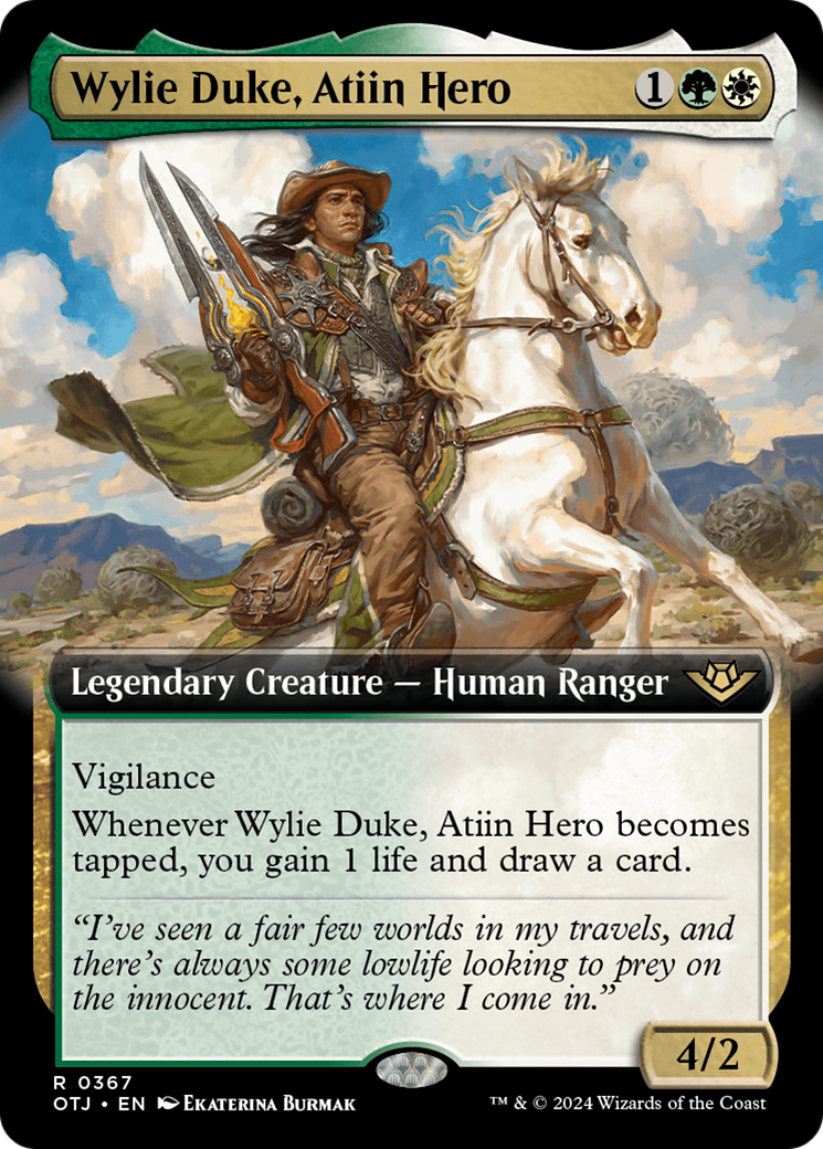 Image of Wylie Duke, Atiin Hero (Extended Art) [Outlaws of Thunder Junction]