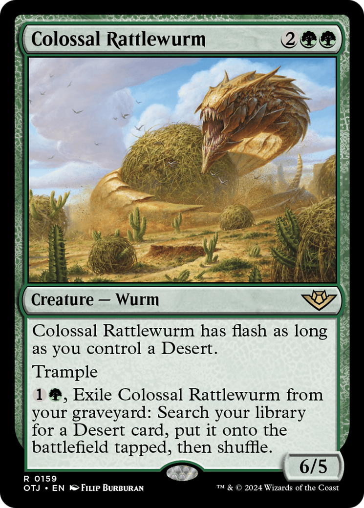 Image of Colossal Rattlewurm [Outlaws of Thunder Junction]