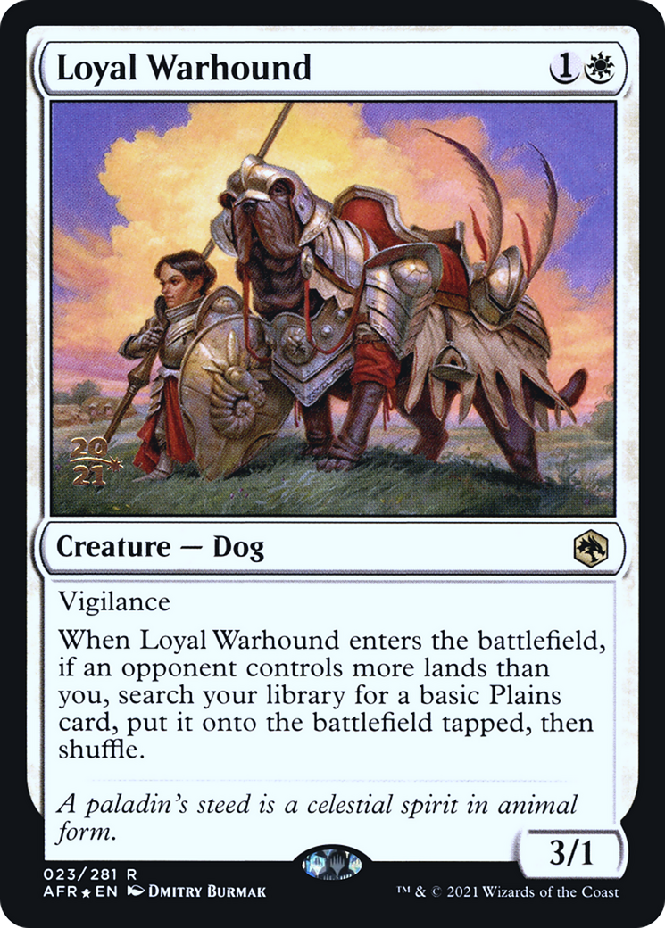 Image of Loyal Warhound [Dungeons & Dragons: Adventures in the Forgotten Realms Prerelease Promos]