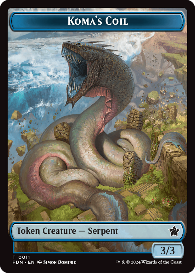 Image of Scion of the Deep // Koma's Coil Doubled-Sided Token [Foundations Tokens]