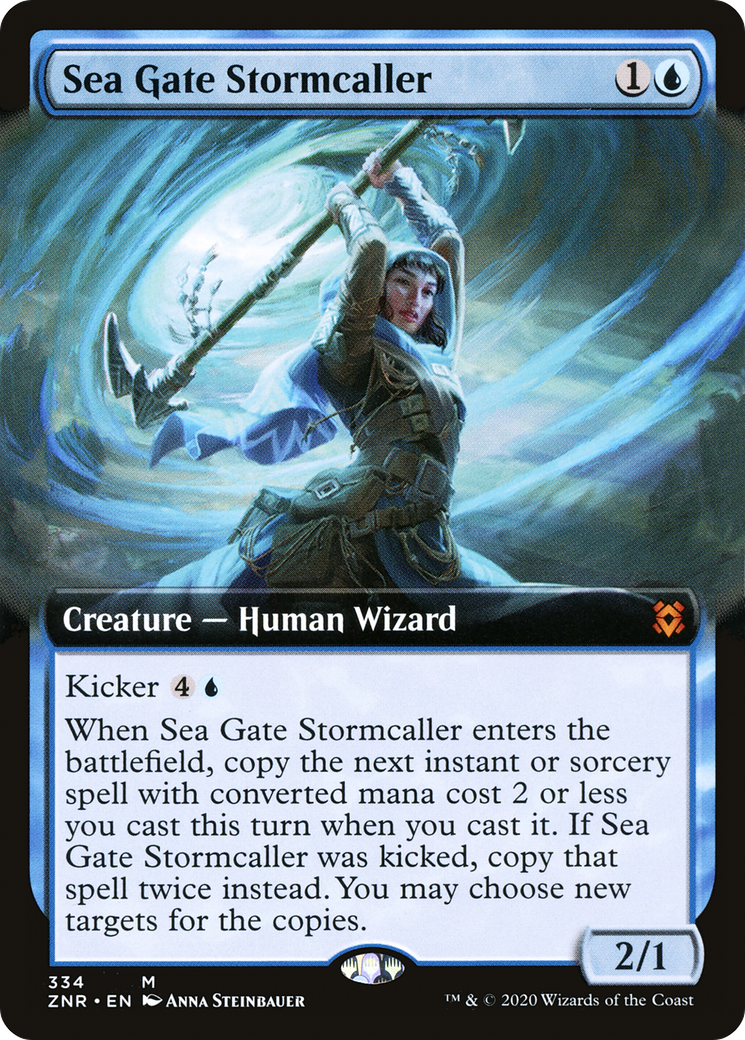 Image of Sea Gate Stormcaller (Extended Art) [Zendikar Rising]