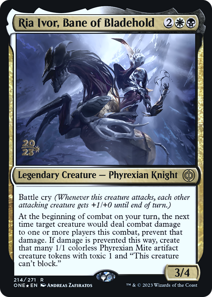 Image of Ria Ivor, Bane of Bladehold [Phyrexia: All Will Be One Prerelease Promos]