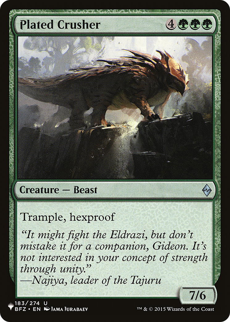 Image of Plated Crusher [The List]