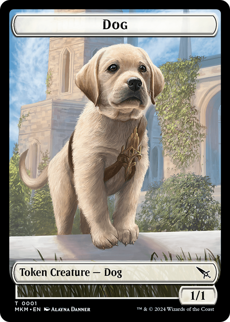 Image of Detective // Dog Double-Sided Token [Murders at Karlov Manor Tokens]