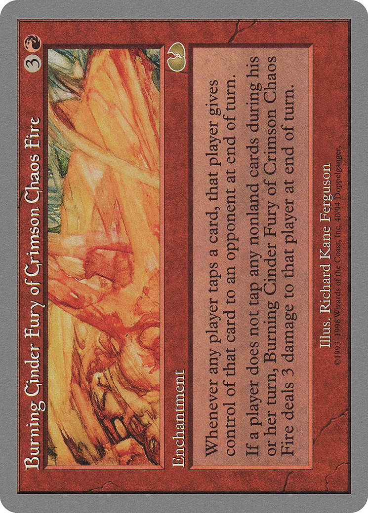 Image of Burning Cinder Fury of Crimson Chaos Fire [Unglued]